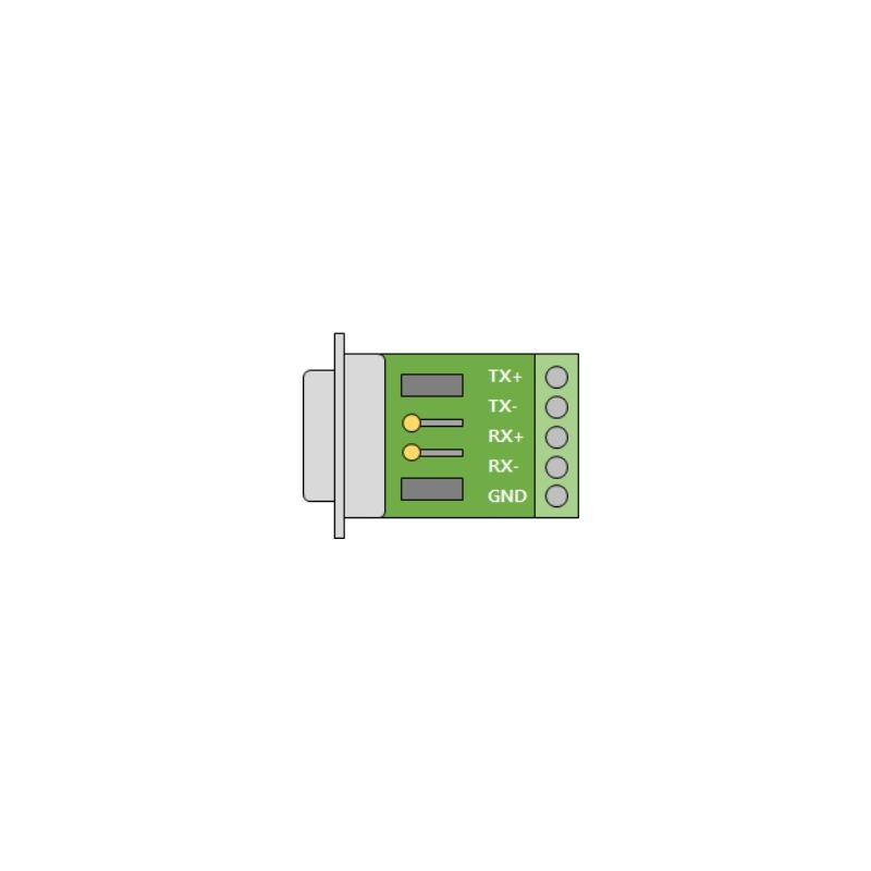 Wiring Adapter For RS422, RS485, DB9F-TB5 - Antratek Electronics