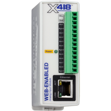 Web-Enabled, Multi-Function 8-Ch. Analog Input Module - PoE X-418-E Antratek Electronics